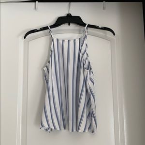 Hollister Blue Striped Blousy Shirt